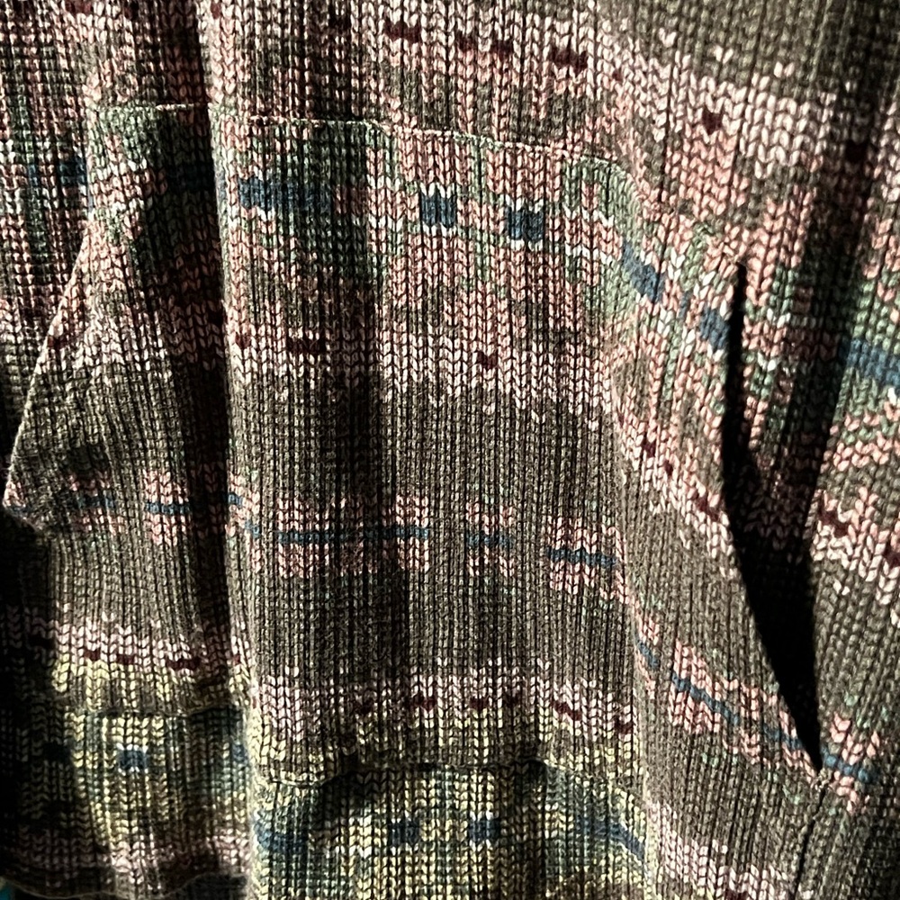 Chaps Brown and Pink Knit Sweater